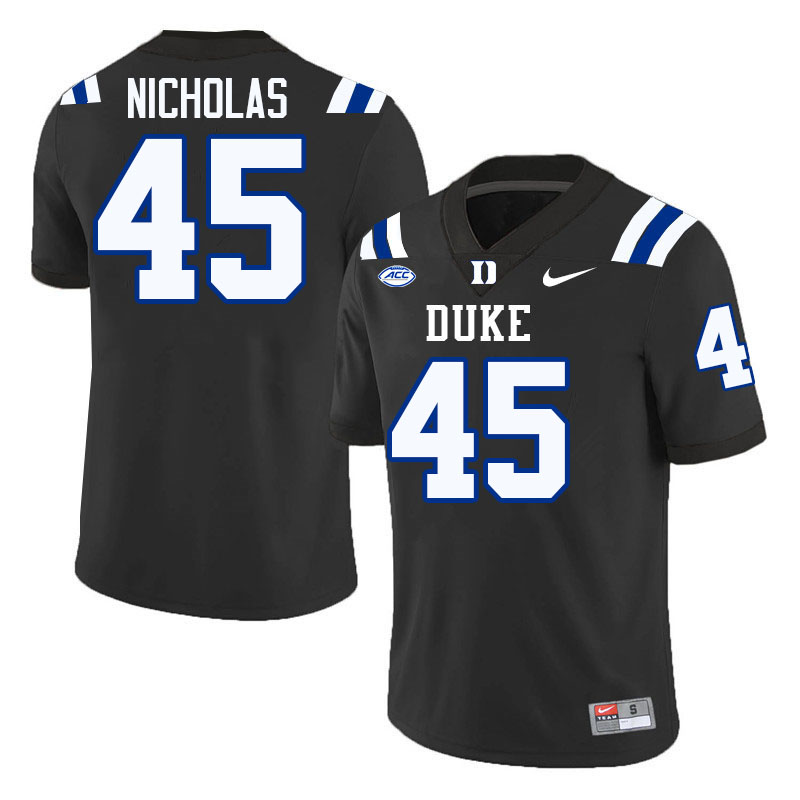 Ozzie Nicholas Duke Jersey,Duke Blue Devils #45 Ozzie Nicholas Jersey Youth College-Black